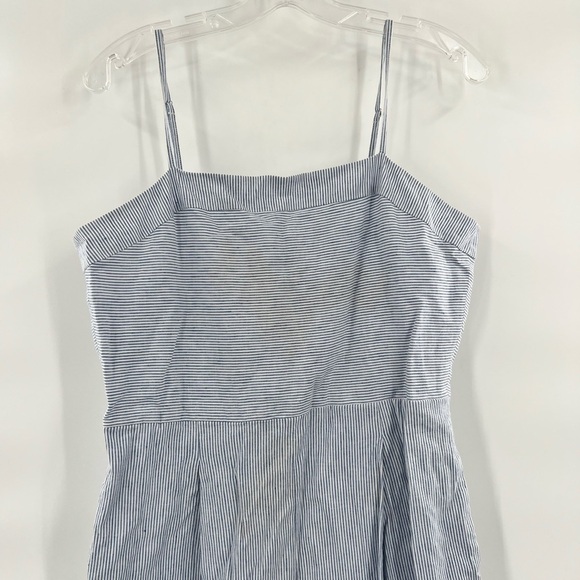 Banana Republic blue spaghetti strap striped jumpsuit size 6 - Picture 6 of 12